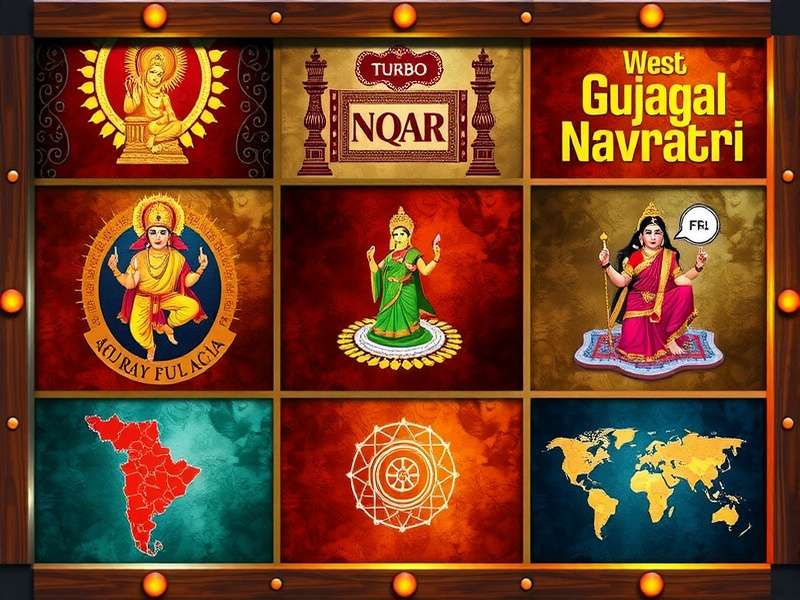 Turbo Carrom Ace - Regional Themed Boards Collage of regional boards in Turbo Carrom Ace: Uttar Pradesh ghat theme, West Bengal Durga Puja, Gujarat Navratri, Kerala Onam